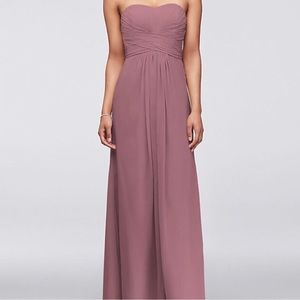 David’s Bridal Chianti Dress Strapless Sz 6 Mauve Bridesmaid Prom Dance Classic